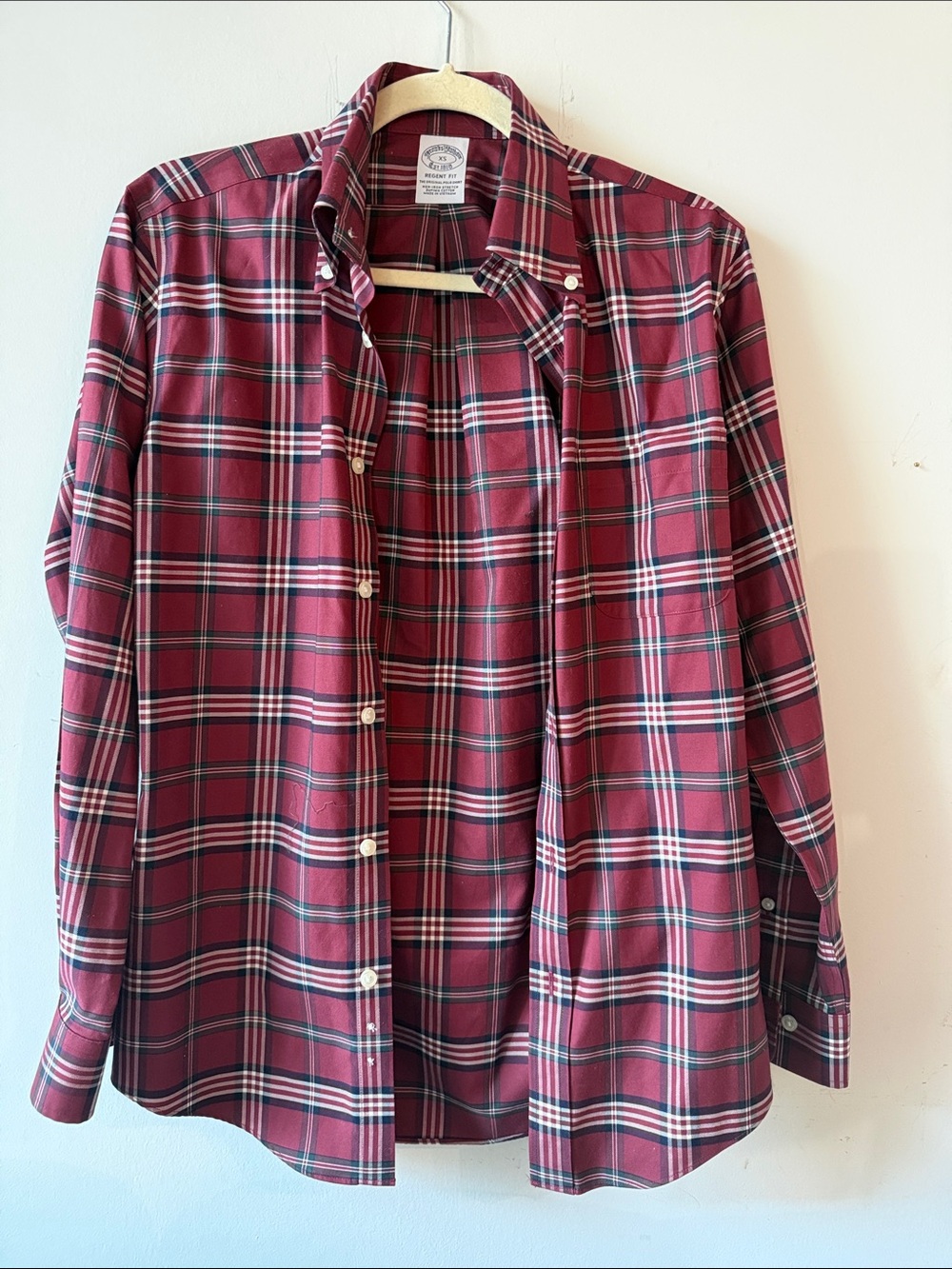 Brooks Brothers Red Plaid Button-Down Shirt
